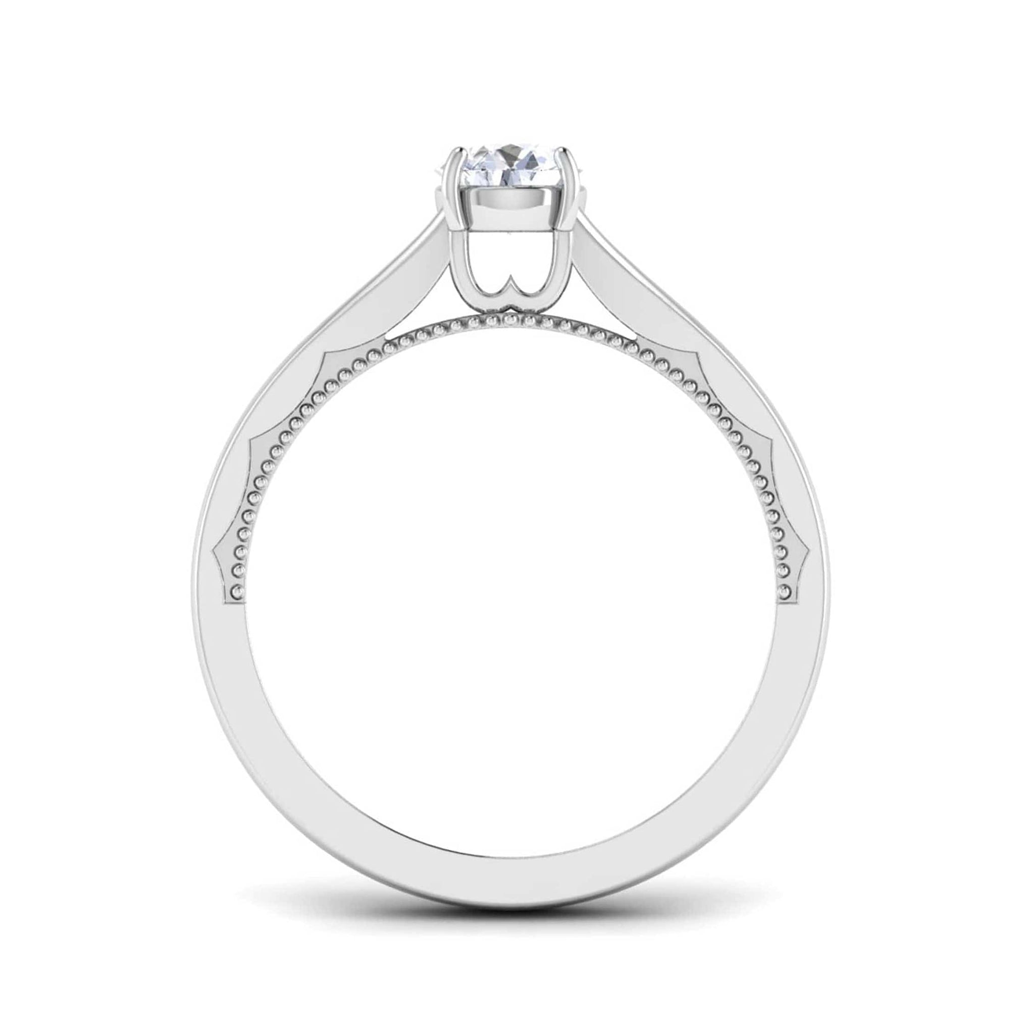 Jewelove™ Rings 30-Pointer Split Shank Platinum Solitaire Engagement Ring for Women JL PT 547