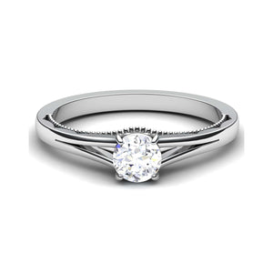 Jewelove™ Rings 30-Pointer Split Shank Platinum Solitaire Engagement Ring for Women JL PT 547