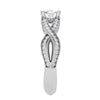 Jewelove™ Rings VS J / Women's Band only 30-Solitaire Diamond Twisted Shank Platinum Ring JL PT RP RD 148