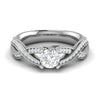 Jewelove™ Rings VS J / Women's Band only 30-Solitaire Diamond Twisted Shank Platinum Ring JL PT RP RD 148