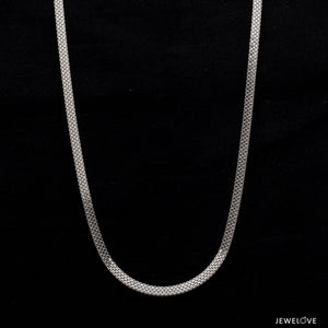 Jewelove™ Chains 3mm Double-Sided Platinum & Rose Gold Unisex Chain JL PT CH 1151