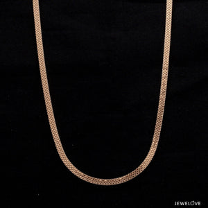 Jewelove™ Chains 3mm Double-Sided Platinum & Rose Gold Unisex Chain JL PT CH 1151