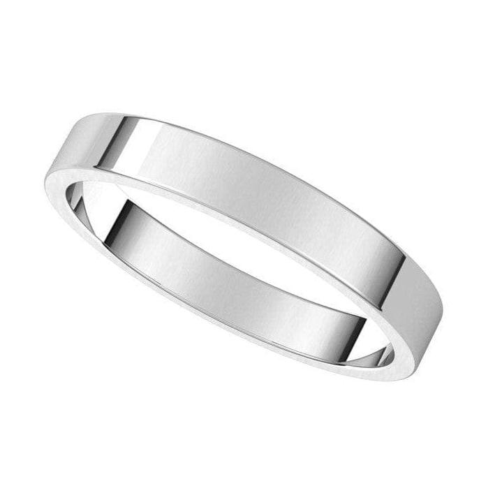 Jewelove™ Rings 3mm Flat Platinum Wedding Band SJ PTO 223-Flat