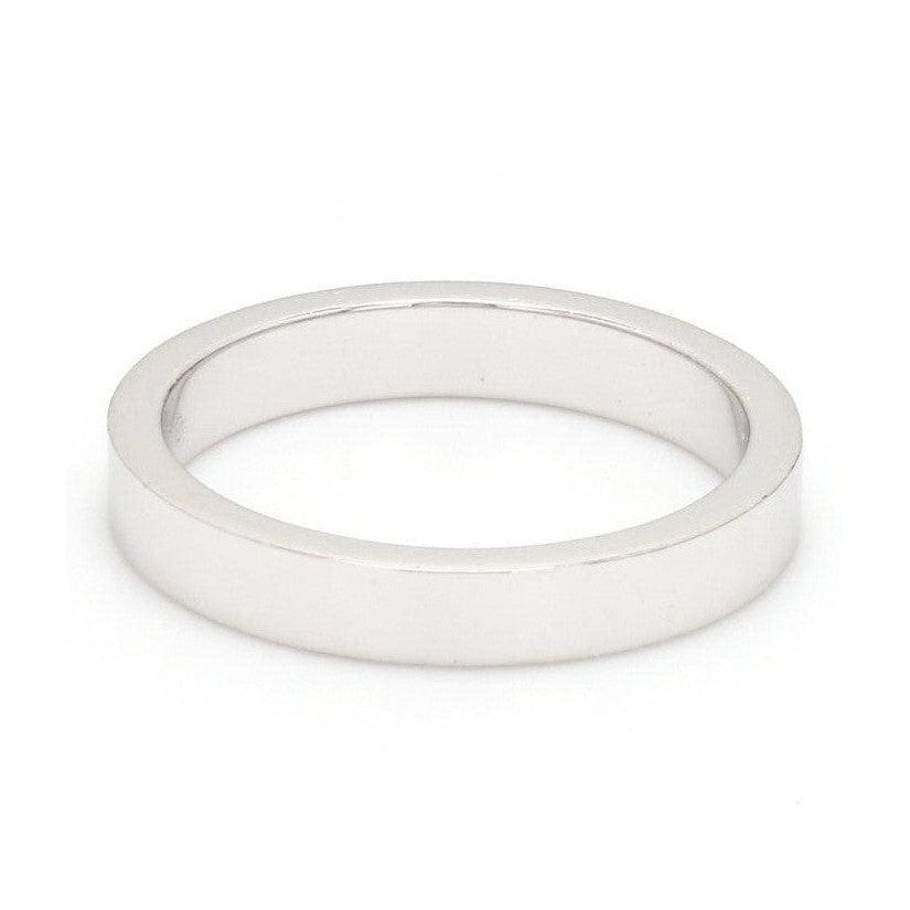 Jewelove™ Rings 3mm Flat Platinum Wedding Band SJ PTO 223-Flat