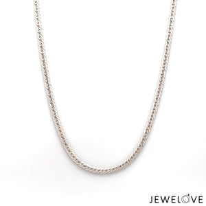 Jewelove™ Chains 22 inch 3mm Japanese Platinum Designer Cuban Chain for Men JL PT CH 1256