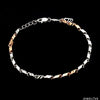 Jewelove™ Bangles & Bracelets 3mm Japanese Platinum & Rose gold Bracelet JL PTB 1262