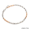 Jewelove™ Bangles & Bracelets 3mm Japanese Platinum & Rose gold Bracelet JL PTB 1262