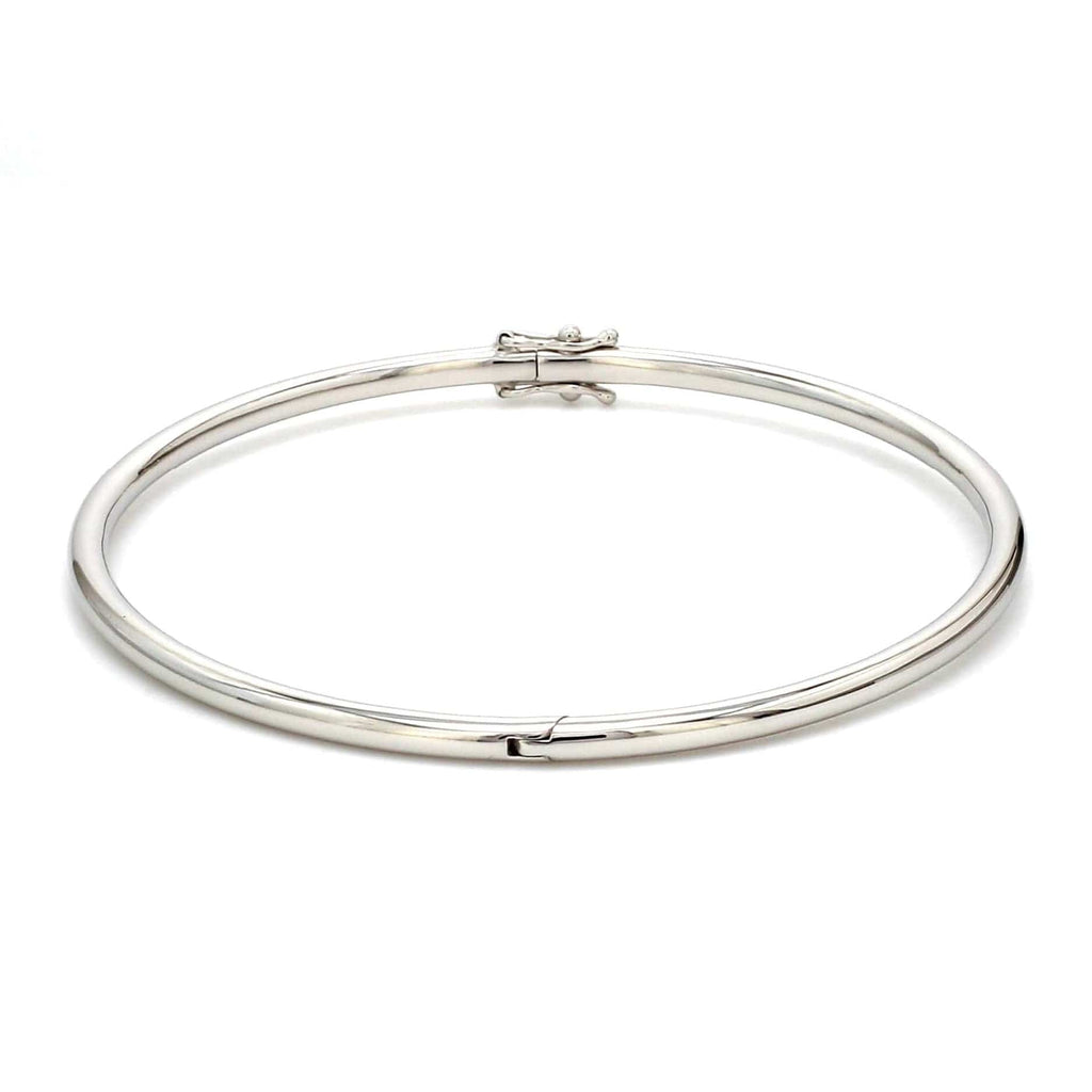 Jewelove™ Bangles & Bracelets 3mm Openable Platinum Bangle for Women JL PTB 1090