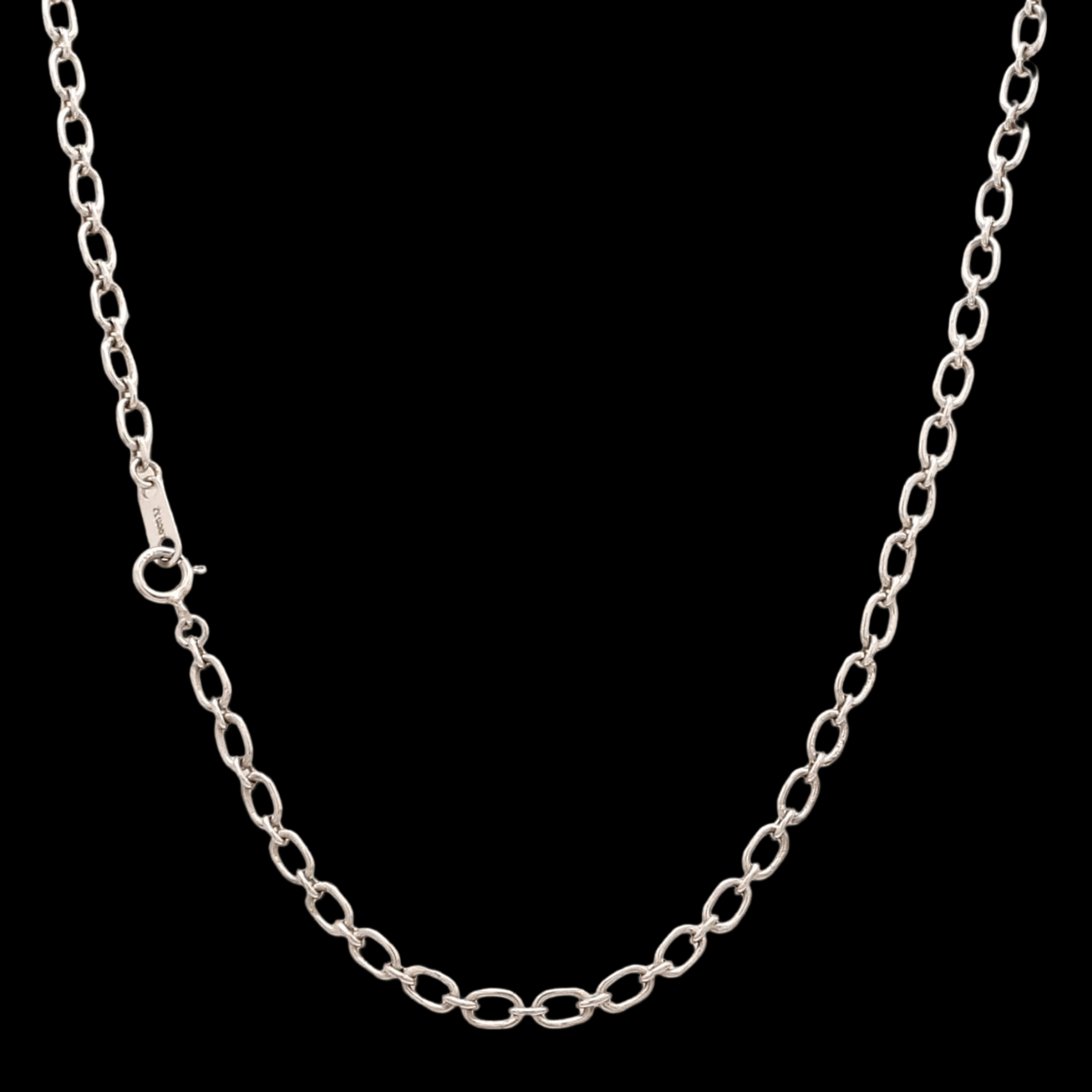 Jewelove™ Chains 3mm Oval Platinum Cable Chain JL PT CH 837