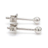 Jewelove™ Earrings 3mm Platinum Ball Earrings Studs JL PT E 182