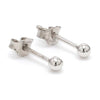 Jewelove™ Earrings 3mm Platinum Ball Earrings Studs JL PT E 182