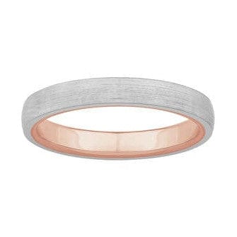 Jewelove™ Rings 3mm Platinum Band with Rose Gold Band Inside JL PT 439-A