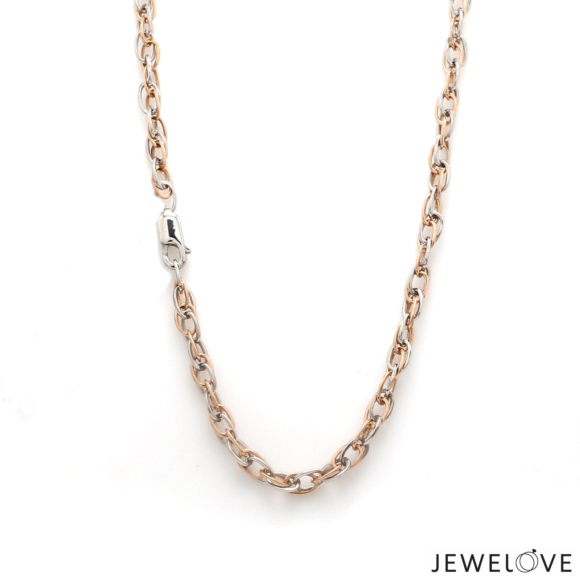 Jewelove™ Chains 4.25mm Platinum & Rose Gold Chain for Men JL PT CH 1273