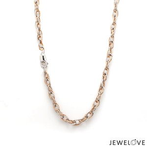 Jewelove™ Chains 4.25mm Platinum & Rose Gold Chain for Men JL PT CH 1273