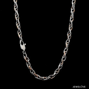 Jewelove™ Chains 4.25mm Platinum Rose Gold Link Chain for Men JL PT CH 1350