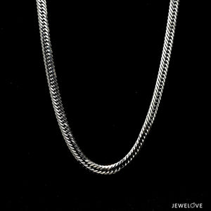 Jewelove™ Chains 26 inches 4.3mm Japanese Platinum Cuban Chain for Men JL PT CH 1005-A