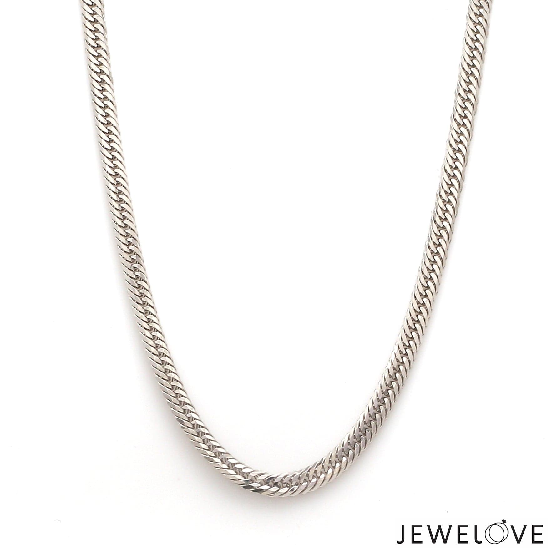 Jewelove™ Chains 26 inches 4.3mm Japanese Platinum Cuban Chain for Men JL PT CH 1005-A