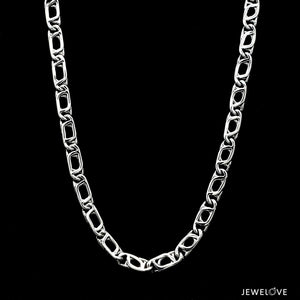 Jewelove™ Chains 4.5mm Designer Linked Platinum Chain for Men JL PT CH 1277