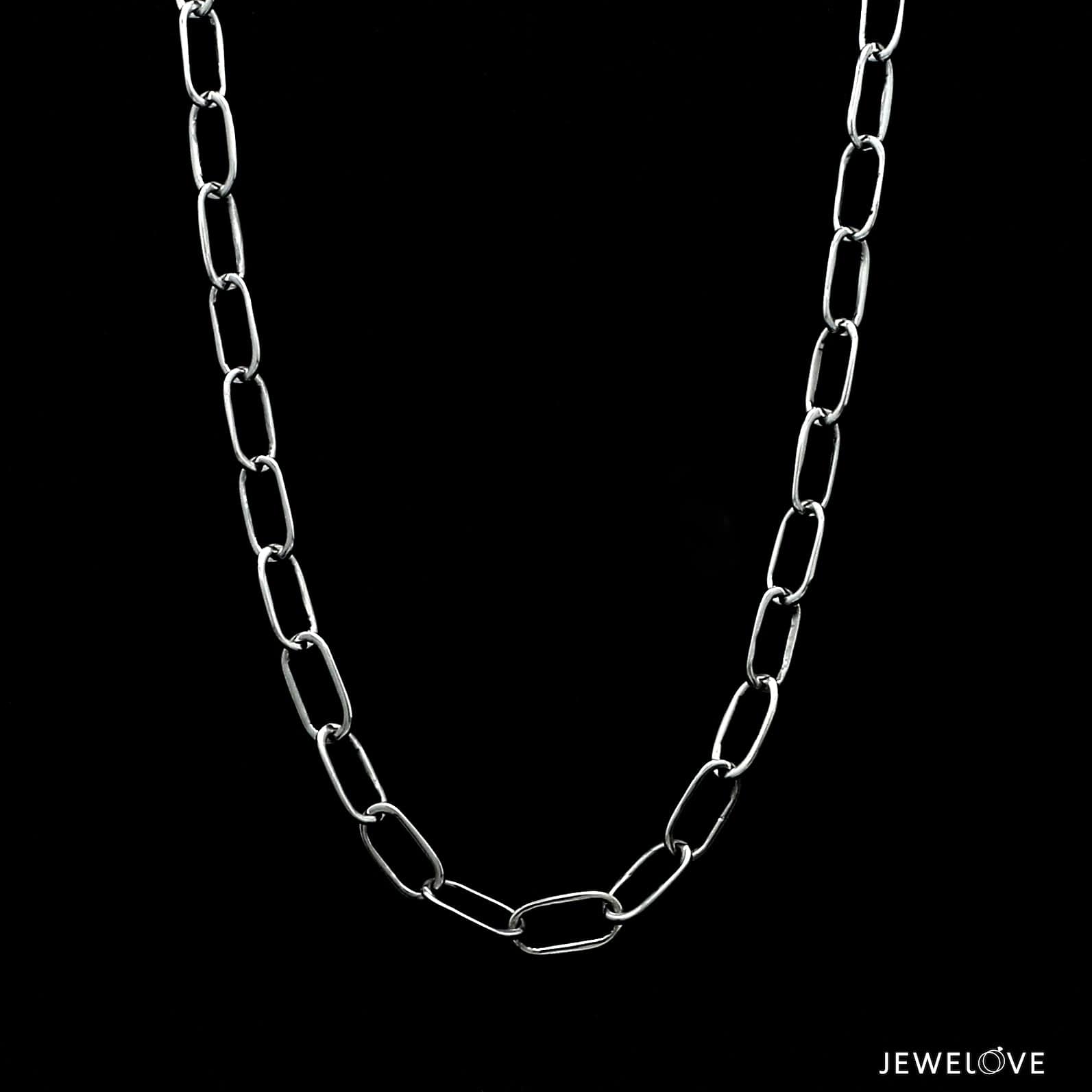 Jewelove™ Chains 4.5mm Platinum Links Chain for Men JL PT CH 1284