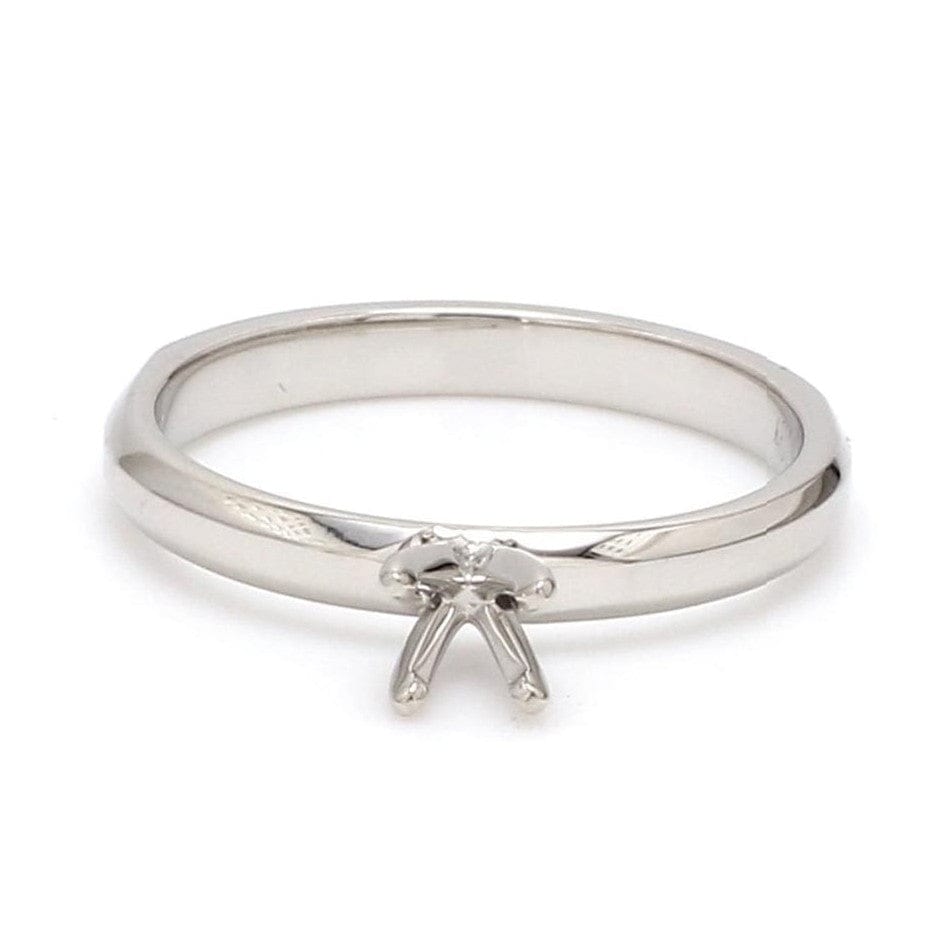 Jewelove™ Rings Women's Band only 4-Prong Platinum Mounting for Solitaire JL PT 673-M