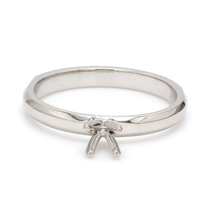 Jewelove™ Rings Women's Band only 4-Prong Platinum Mounting for Solitaire JL PT 673-M