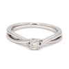 Jewelove™ Rings 4 Prong Platinum Solitaire Ring with a Twist JL PT 676