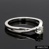 Jewelove™ Rings 4 Prong Platinum Solitaire Ring with a Twist JL PT 676