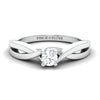 Jewelove™ Rings 4 Prong Platinum Solitaire Ring with a Twist JL PT 676