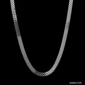 Jewelove™ Chains 4mm Japanese Platinum Chain for Men JL PT CH 1209