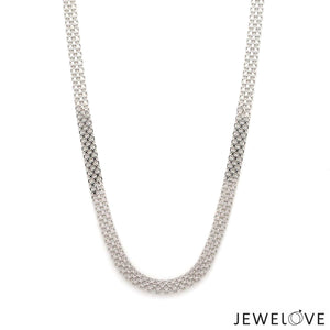 Jewelove™ Chains 4mm Japanese Platinum Chain for Men JL PT CH 1209