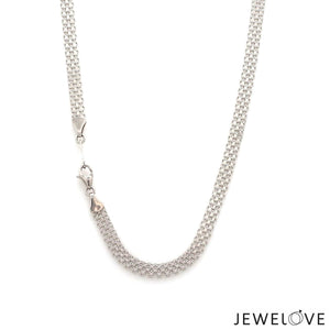 Jewelove™ Chains 4mm Japanese Platinum Chain for Men JL PT CH 1209