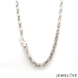 Jewelove™ Chains 4mm Japanese Platinum Chain for Men JL PT CH 658-A