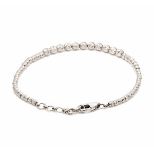 Jewelove™ Bangles & Bracelets 4mm Platinum Bracelet with Shine Diamond Cut Balls JL PTB 1204