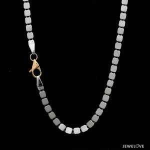 Jewelove™ Chains 4mm Platinum Rose Gold Chain with Matte & Hi-Polish for Men JL PT CH 1269