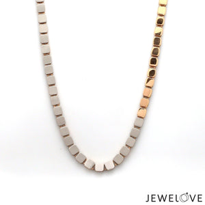 Jewelove™ Chains 4mm Platinum Rose Gold Chain with Matte & Hi-Polish for Men JL PT CH 1269