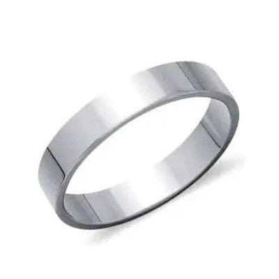 Jewelove™ Rings 4mm Wide Flat Platinum Wedding Band SJ PTO 256