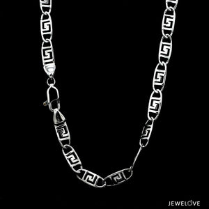 Jewelove™ Chains 5.25mm Designer Linked Platinum Chain for Men JL PT CH 1282