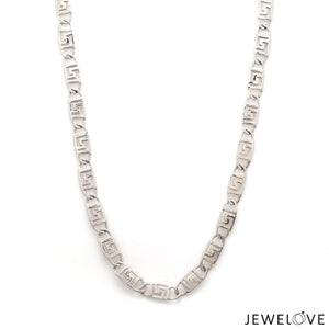 Jewelove™ Chains 5.25mm Designer Linked Platinum Chain for Men JL PT CH 1282