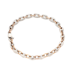 Jewelove™ Bangles & Bracelets 5.25mm Platinum & Rose Gold Bracelet for Men JL PTB 1278