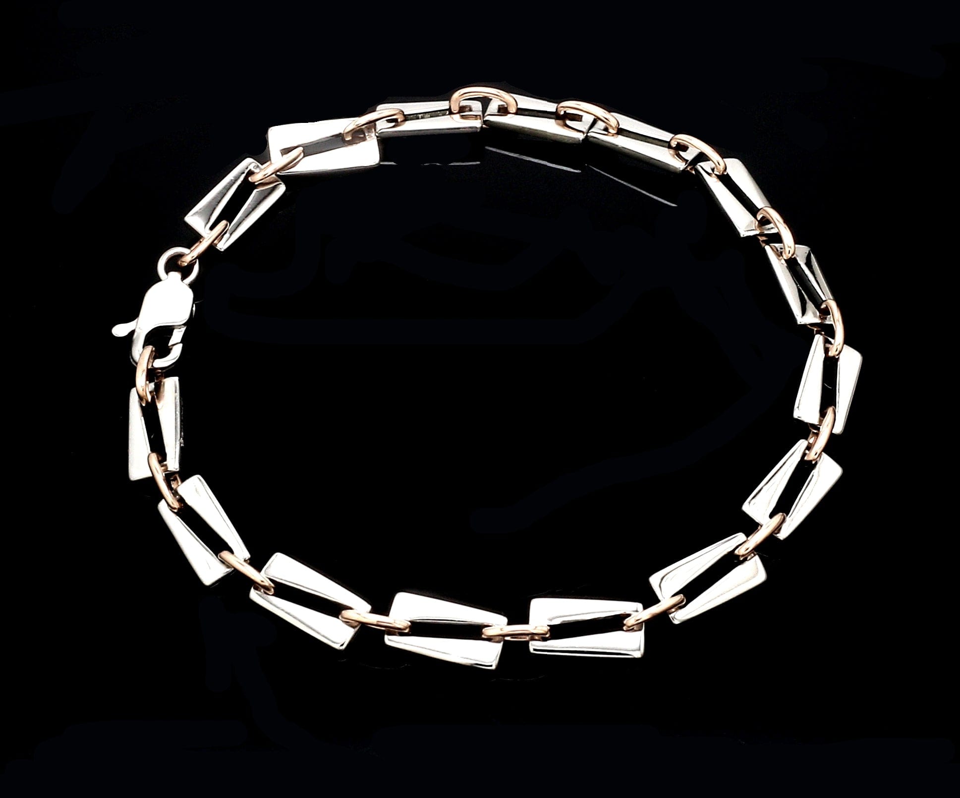 Jewelove™ Bangles & Bracelets 5.25mm Platinum & Rose Gold Bracelet for Men JL PTB 1280