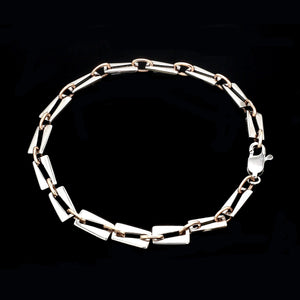 Jewelove™ Bangles & Bracelets 5.25mm Platinum & Rose Gold Bracelet for Men JL PTB 1280