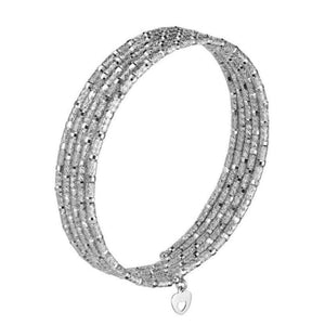 Jewelove™ Bangles & Bracelets 5-Row Japanese Platinum Bracelet for Women JL PTB 769