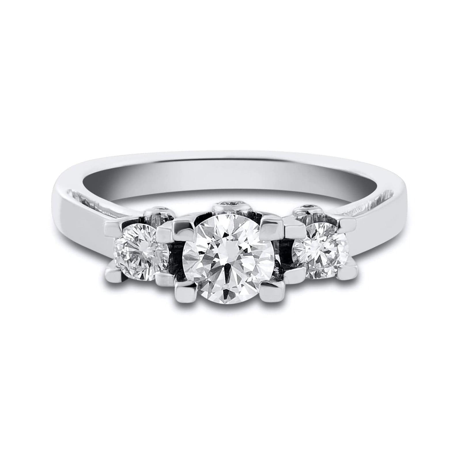 Jewelove™ Rings J VS / Women's Band only 50 Pointer - 3 Diamond Mystery Platinum Solitaire Ring JL PT 561