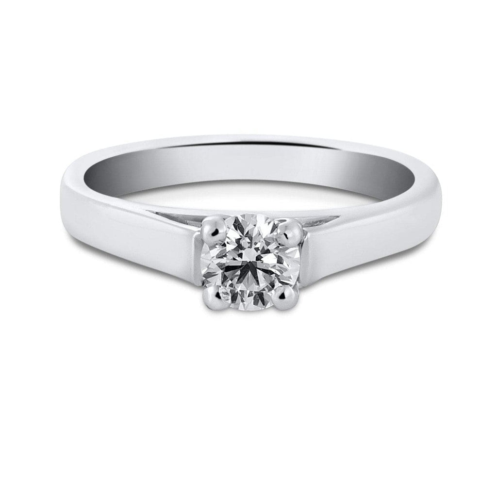 Jewelove™ Rings Women's Band only 50 Pointer Classic 4 Prong Cathedral Setting Platinum Solitaire Ring JL PT 558