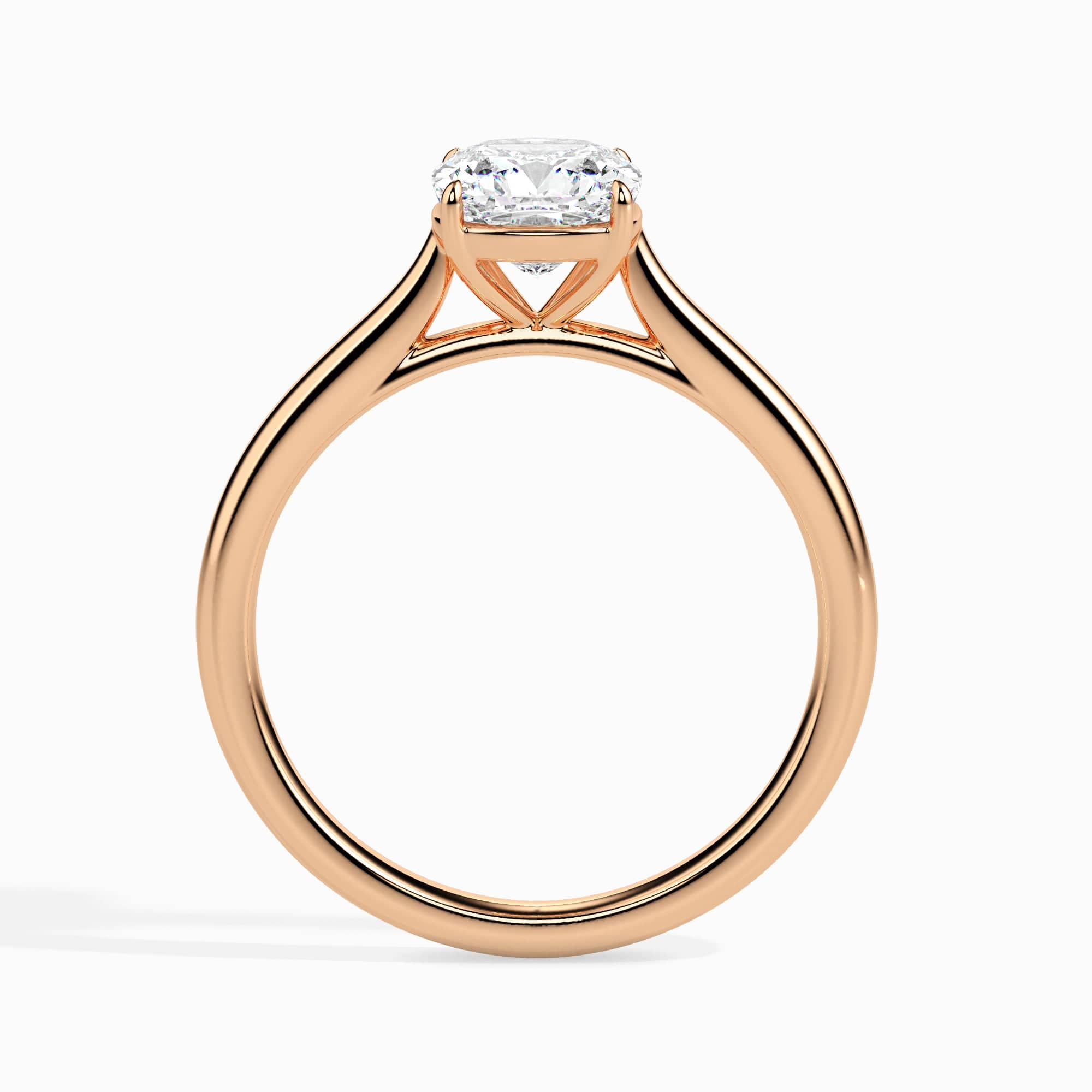 Jewelove™ Rings Women's Band only / VVS GH 50-Pointer Cushion Cut Solitaire Diamond 18K Rose Gold Ring JL AU 19003R-A