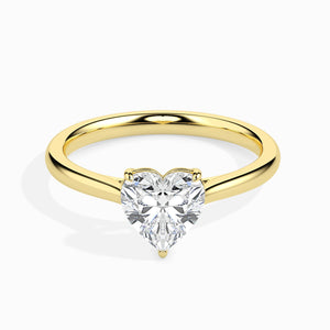 Jewelove™ Rings Women's Band only / VS I 50-Pointer Heart Cut Solitaire Diamond 18K Yellow Gold Ring JL AU 19008Y-A