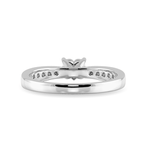 Jewelove™ Rings I VS / Women's Band only 50-Pointer Heart Cut Solitaire Diamond Shank Platinum Ring JL PT 1281-A