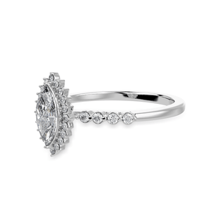 Jewelove™ Rings I VS / Women's Band only 50-Pointer Marquise Cut Solitaire Halo Diamond Shank Platinum Ring JL PT 1254-A