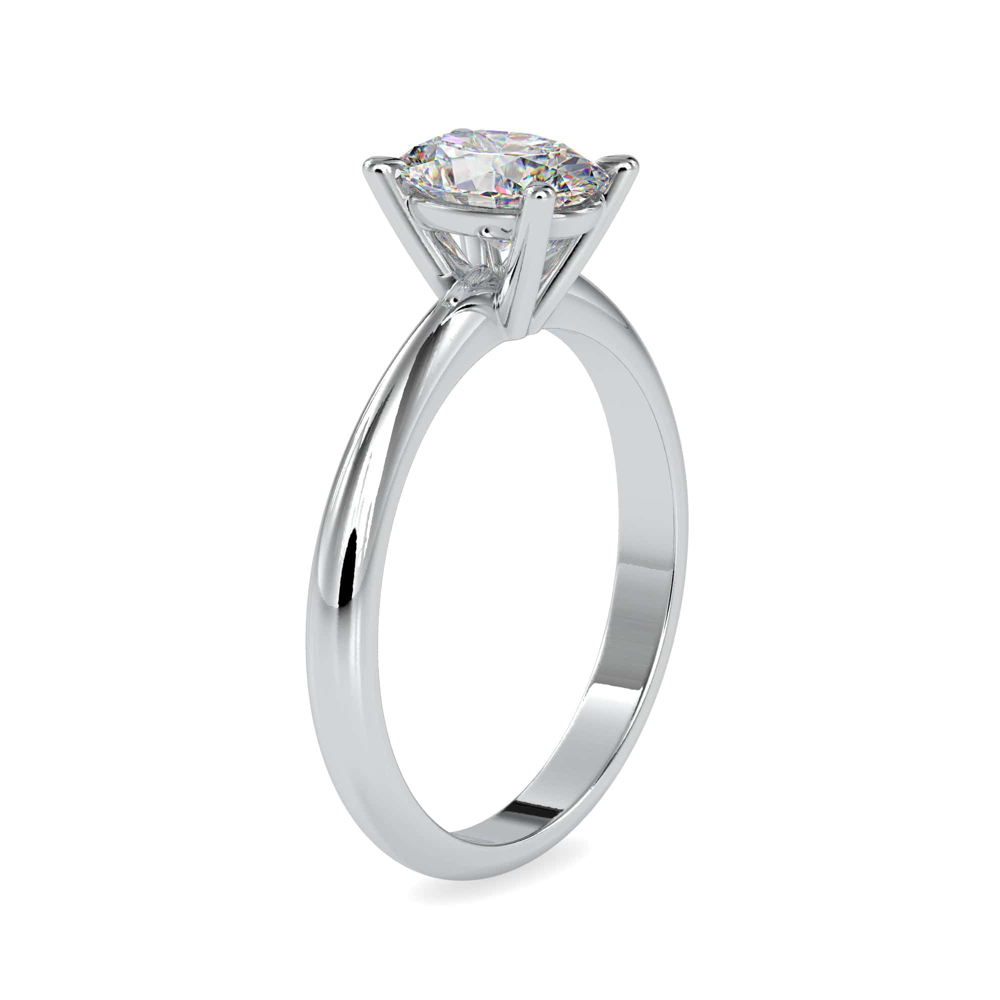 Jewelove™ Rings VS I / Women's Band only 50-Pointer Oval Cut Solitaire Platinum Ring JL PT 0016-A