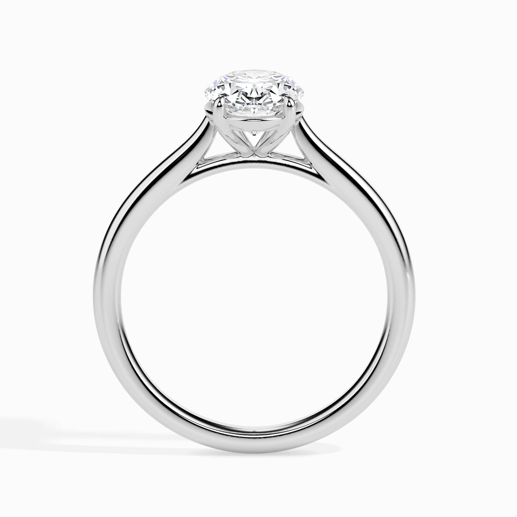 Jewelove™ Rings I VS / Women's Band only 50-Pointer Oval Cut Solitaire Platinum Ring JL PT 19004-A